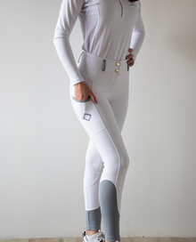  Show White Kinetix Hybrid Breeches