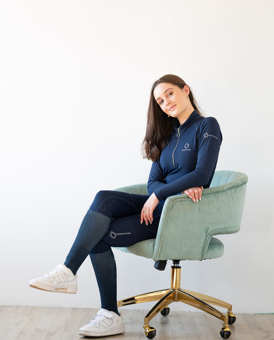 NEW Marvellous Deep Navy Range Tights - Equine Culture