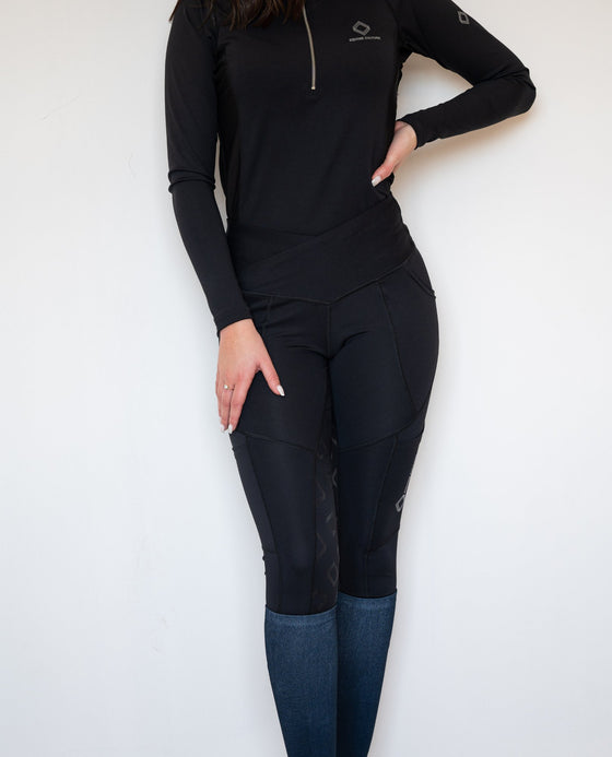 NEW Midnight Black Marvellous Tights - Equine Culture